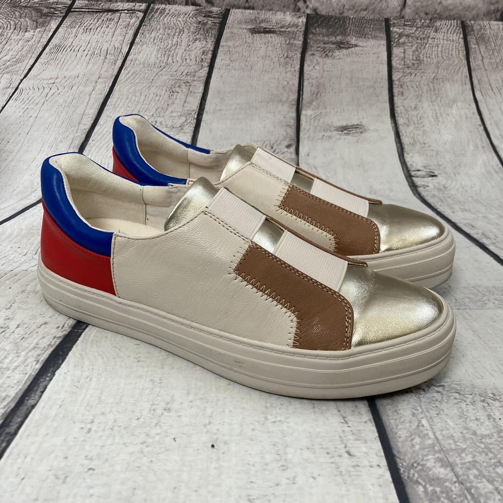 Nine West Shoes Womens Size 6.5 Obasi Colorblock Slip On Sneakers Multicolor